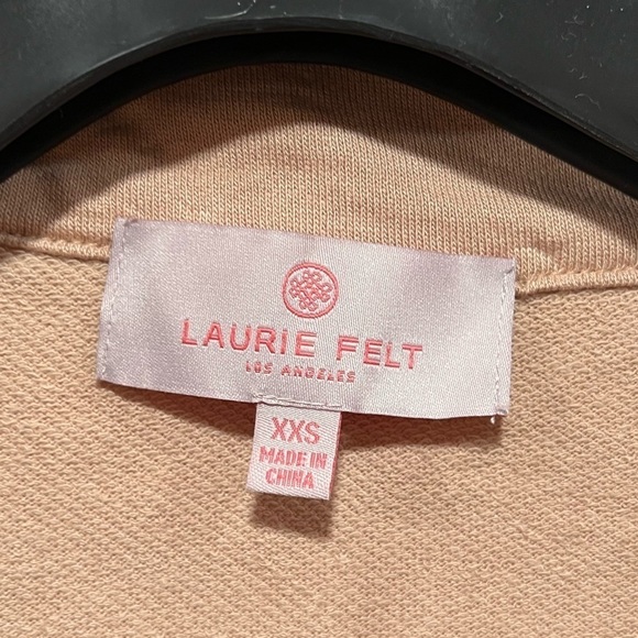 Laurie Felt French Terry Cotton Rayon Half-Zip Pullover Size XXS Sandstone - Picture 3 of 8